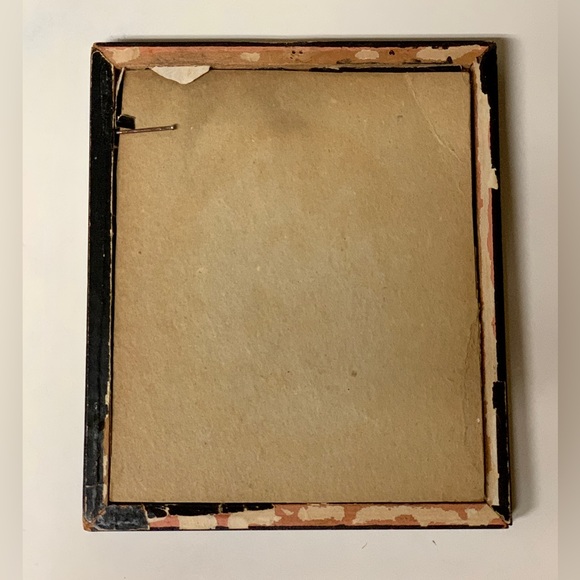 1830s Vintage Embellished Framed Silk Embroidered Man & Woman Portrait - Picture 10 of 10